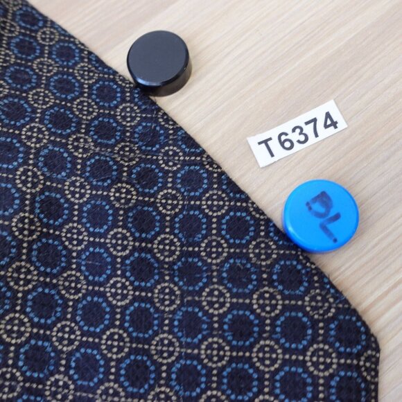 VALENTINO Oliver Neck Tie Mens Blue‎ Silk Italian Cravatta Necktie Classic ITALY - Picture 11 of 11